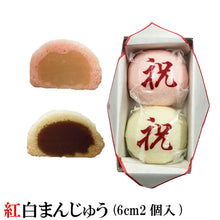 画像をギャラリービューアに読み込む, 紅白まんじゅう(1個のサイズ６ｃｍ) - 新潟菓子工房菜菓亭
